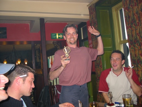 Chairman Stu giving out prizes at the 2003 presentation